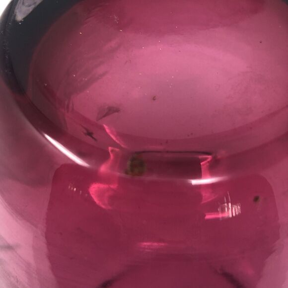 Mary Gregory Cranberry Glass Tumble Up Vintage Boy w/Bird Carafe & Tumbler Set - Picture 12 of 12